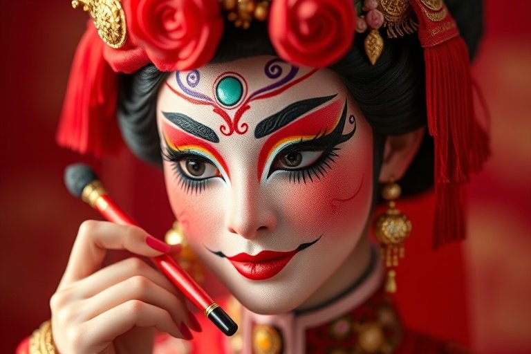 鉴黄师视频-非遗传承：京剧脸谱绘制技艺